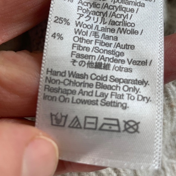 Madewell ivory speckled knit sweater with button front size XS - Picture 8 of 10